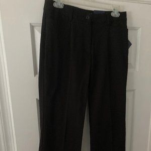 NWT Dressbarn Westport Women's Black Cotton Trouser Pants